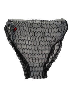 VTG Penneys Gaymode Women Medium Black White Honeycomb Bumblebee Panty Underwear